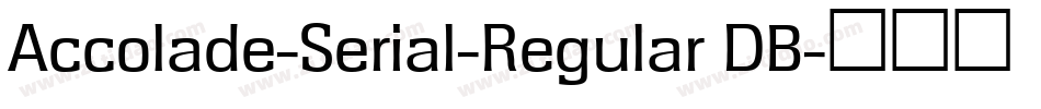 Accolade-Serial-Regular DB字体转换